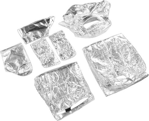 Jeffergarden Heat Insulated Suit, Fireproof Aluminized Clothing with Helmet Jacket Pants Gloves Shoe Covers, for High Temperature Workers Firefighters in Boiler Welding Forestry Engineering in Saudi Arabia