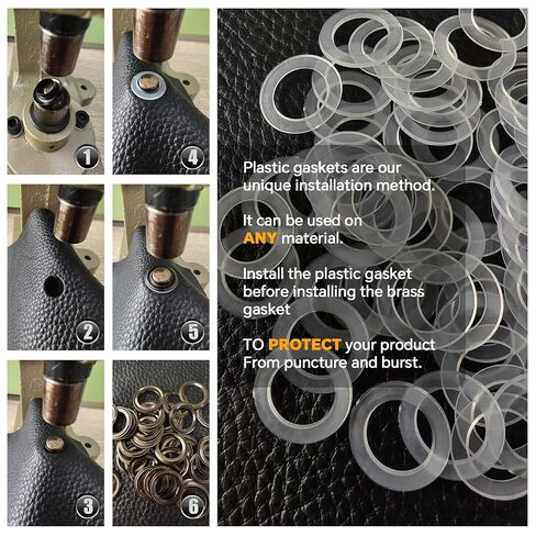 DK98 Upgraded Have Duty Hand Press Grommet kit with Eyelet Punch Tool kit.3 Dies and 1500 Pcs Grommets for Fabric tarps Curtains Paper Leather and Canvas in Saudi Arabia