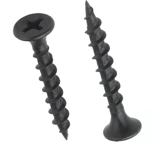 Screws #6 x1-1/2" Drywall Screws Coarse Thread Sheetrock Wood Screws with Phillips Drive, Flat Truss Head Self Tapping Screws Black Phosphate (1 LBS) in Kuwait