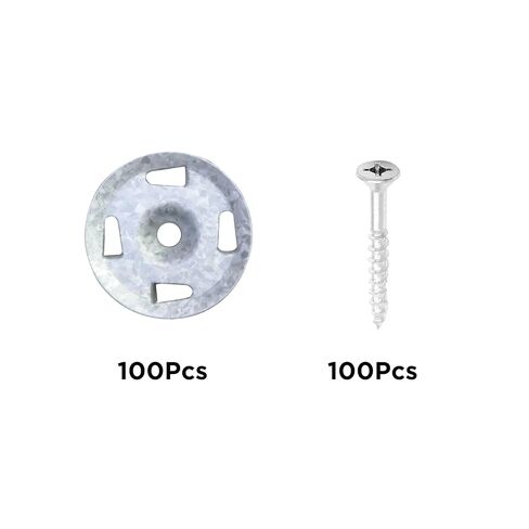 HYDRO-BLOK Screws & Washers Set for Quick Installation of Shower Wall Panels, Includes 100 Rust-Free Universal Screws, 100 Washers with Tabs in Saudi Arabia