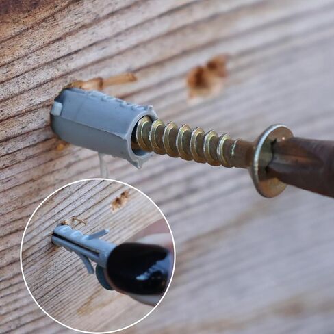 50 مجموعة الحفر الأنابيب البلاستيكية مسامير القرش رئيس جدار المراسي السحابات DIY بها بنفسك الطوب الصلب ملموسة حجر مضلع دريوال المسمار جزء in Saudi Arabia