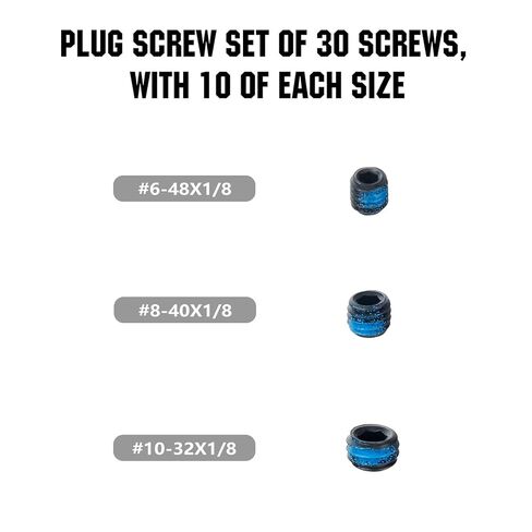 ohhunt 30 pcs Plug Screw Set Includes Both #6-48/#8-40 and #10-32 Screws for Plugging Extra Holes in Saudi Arabia