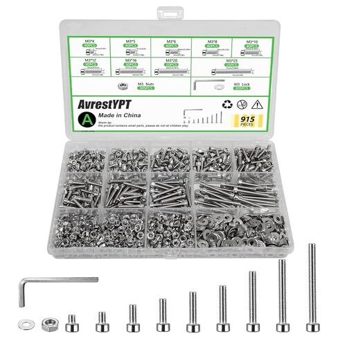 140 قطعة M3 × 30 مم براغي غطاء رأس مقبس سداسي، فولاذ كربوني، لمسة نهائية من أكسيد الأسود، محرك مقبس ألين، خيوط كاملة، مع مفتاح ربط سداسي in Kuwait