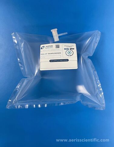 Tedlar 3L - Air Sampling - Gas Sampling - 2 Way Valve w/Septum - (10 Pack) in Saudi Arabia