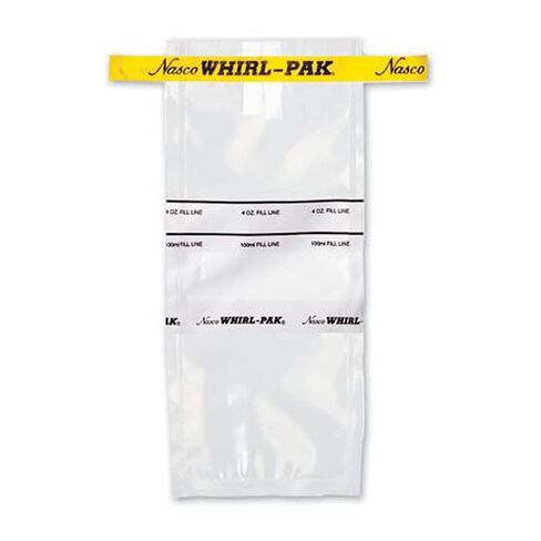 Nasco Whirl-Pak B01065WA Write-On Bag, 23cm L x 11.5cm W, 0.064 mm Thickness, 532ml Capacity (Box of 500) , White in Kuwait