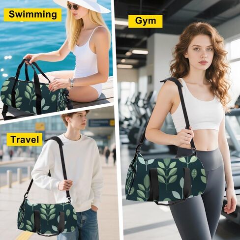 حقائب القماش الخشن الرياضية الناعمة المصنوعة من أوراق النعناع سهلة التنظيف للرجال والنساء وحقائب أكسفورد وحزام كتف قابل للتعديل، حقيبة ظهر قابلة للتحويل وحقيبة رياضية كلاسيكية لعطلة نهاية الأسبوع والبيسبول والجيم للنساء in Kuwait