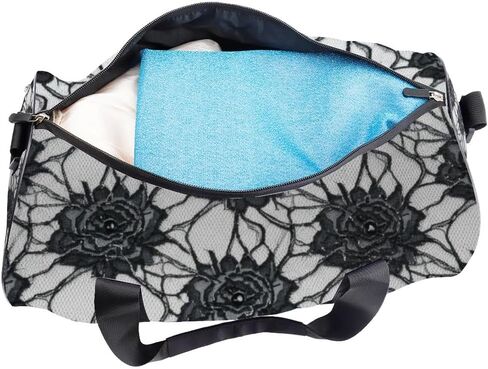 التطريز الورود مقاومة للبقع رجل الصالة الرياضية حقيبة أكسفورد حمل الحقائب حزام الكتف قابل للتعديل، حقيبة حمل قابلة للتحويل لطيف حقيبة القماش الخشن للمدرسة كرة القدم الصالة الرياضية على ظهره للرجال in Kuwait