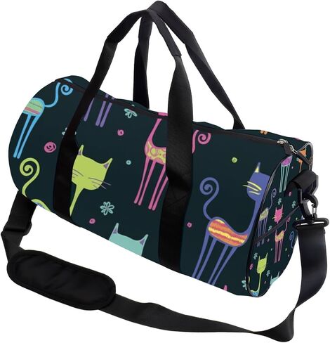 حقيبة رياضية للرجال منقوشة مقاومة للبقع، حقيبة أكسفورد لحمل الحقائب، حزام كتف قابل للتعديل، حقيبة ظهر قابلة للتحويل، حقيبة رياضية لطيفة للمشي لمسافات طويلة وأساسيات الملاكمة للنساء in Kuwait