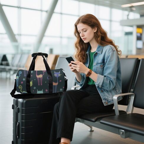 حقيبة رياضية للرجال منقوشة مقاومة للبقع، حقيبة أكسفورد لحمل الحقائب، حزام كتف قابل للتعديل، حقيبة ظهر قابلة للتحويل، حقيبة رياضية لطيفة للمشي لمسافات طويلة وأساسيات الملاكمة للنساء in Kuwait