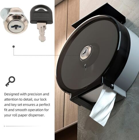 Stainless Steel Lock and Key Set for Commercial Roll Paper Towel Dispenser and Toilet Paper Dispenser Replacement Secure Lock Accessory for Bathroom in Kuwait