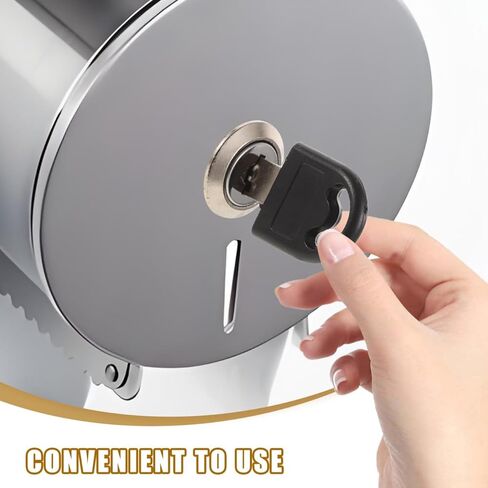 Stainless Steel Lock and Key Set for Commercial Roll Paper Towel Dispenser and Toilet Paper Dispenser Replacement Secure Lock Accessory for Bathroom in Kuwait