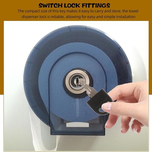Stainless Steel Lock and Key Set for Commercial Roll Paper Towel Dispenser and Toilet Paper Dispenser Replacement Secure Lock Accessory for Bathroom in Kuwait