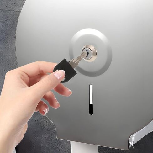 Stainless Steel Lock and Key Set for Commercial Roll Paper Towel Dispenser and Toilet Paper Dispenser Replacement Secure Lock Accessory for Bathroom in Kuwait