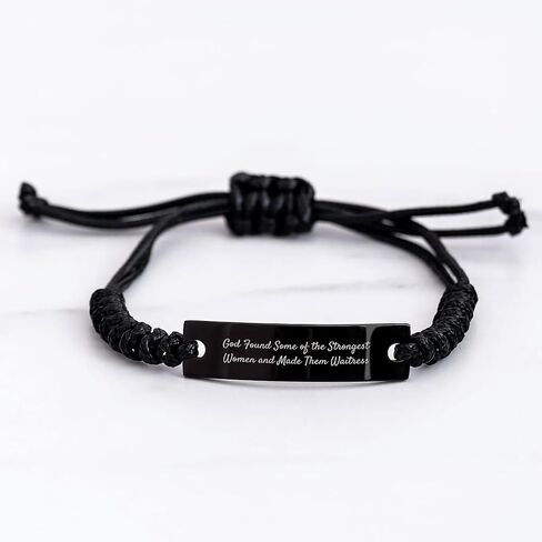 Waitress Rope Bracelet, Quotes About Waitress Power, Birthday Unique Gifts for Waitress from Women, Funny Waitress Quotes, Inspirational in Saudi Arabia