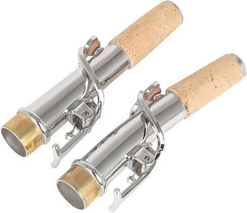 Artibetter 2pcs Soprano Saxophone مجموعة أعناق مستقيمة ومنحنية، ملحقات ساكس معدنية فضية مع هيكل نحاسي قوي، أجزاء سوبرانو متوافقة لمستلزمات أدوات الرياح in Saudi Arabia