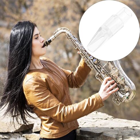 Cabilock Soprano Saxophone Mouthpiece Plastic Sax Head E-flat Crystal Mouthpiece Musical Instrument Accessory for Soprano Sax Performance in Kuwait