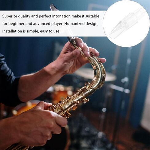 Cabilock Soprano Saxophone Mouthpiece Plastic Sax Head E-flat Crystal Mouthpiece Musical Instrument Accessory for Soprano Sax Performance in Kuwait