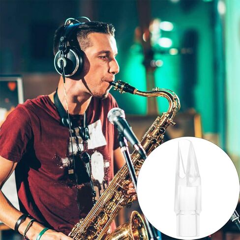 Cabilock Soprano Saxophone Mouthpiece Plastic Sax Head E-flat Crystal Mouthpiece Musical Instrument Accessory for Soprano Sax Performance in Kuwait