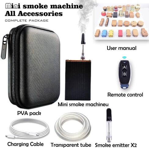 Metal Smoke Machine,mini smoke machine for Photography, Parties, and Atmosphere Creation - Durable and Portable Fog Generator (black metal) in Kuwait