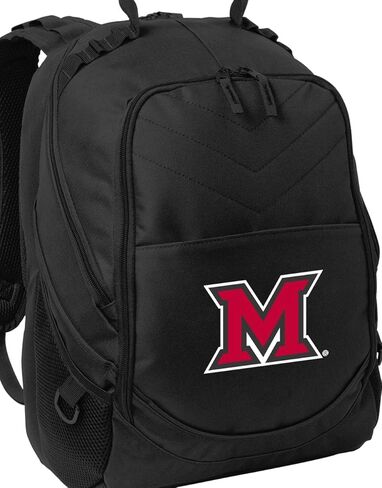 Broad Bay Miami University Backpack Miami of Ohio Logo Laptop Computer Bags (Black) in Saudi Arabia