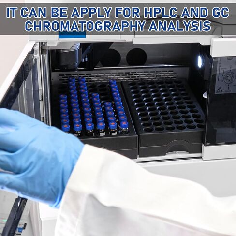 1000 قطعة من قوارير عينات تلقائية بحجم 2 مل من Qinyoung مع أغطية كبيرة، 9-425 جم/hplc قوارير فارغة معقمة وشفافة مع الكتابة على البقع والتخرج وزجاجة زجاجية للحقن باللون الأزرق ABS أغطية لولبية in Saudi Arabia