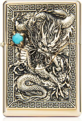 ولاعة بنزين كلاسيكية - ولاعات بنزين معدنية قابلة للطي للرجال، بدون بنزين in Kuwait