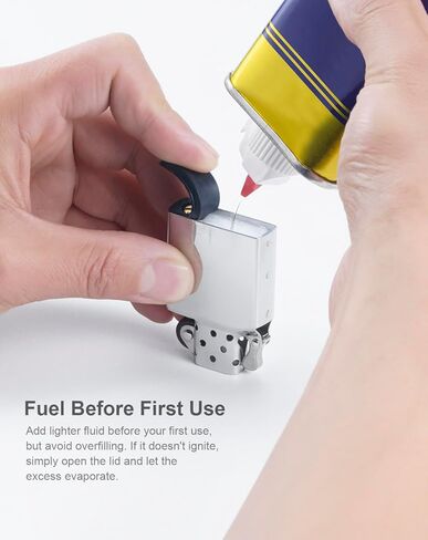 ولاعة بنزين كلاسيكية - ولاعات بنزين معدنية قابلة للطي للرجال، بدون بنزين in Kuwait