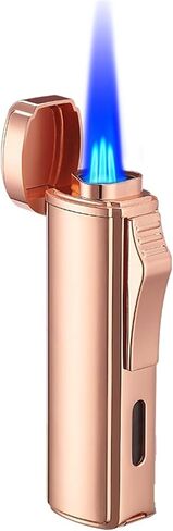 Adjustable Flame Size, Metal Gas Lighter, Portable Design, Strong Wind Resistance, Visible Butane Fuel Window, Suitable for Indoor and Outdoor use, etc.(Gold) in Saudi Arabia