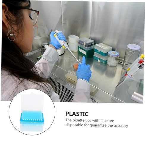100pcs Lengthened Pipette Tips Filter Core Disposable Plastic for Pipette in Saudi Arabia