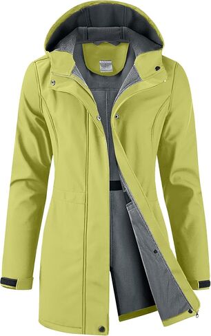 iCreek Women's Waterproof Windproof Insulated Softshell Jacket Thick Fleece Lining Ideal for Fall Winter in Kuwait