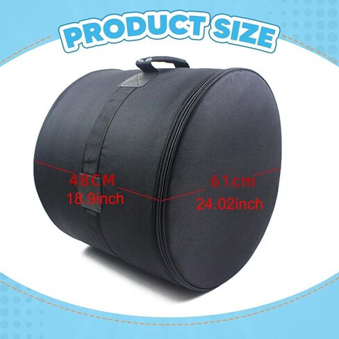 Bass Drum Bag Percussion Accessory Drummer Gift Oxford Cloth Bass Drum Case Protection Bag, 20 inch in Kuwait