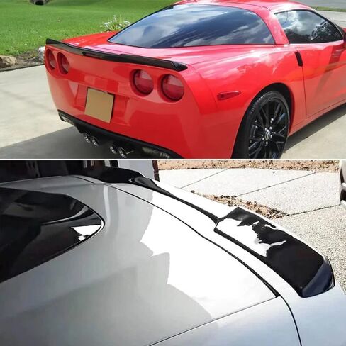 Rear Trunk Lid Spoiler Wing Fit for Chevrolet Corvette C6 2005-2013 ZR1 Extended H Style Glossy Black in Kuwait