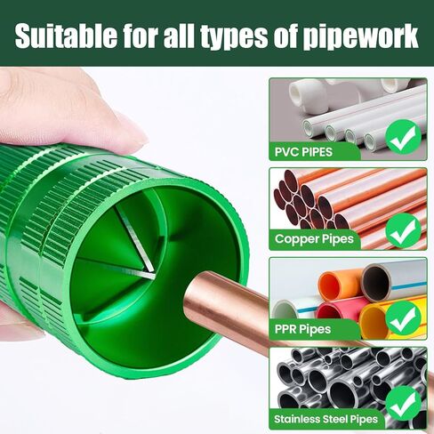 Super Stars Pipe Reamer Tool with 4 Blades - 1/4–1-5/8 inch Inner & Outer Deburring Tool for Copper, PVC, PPR, Brass, Aluminum, and Stainless Steel Tubing in Saudi Arabia