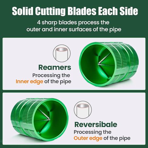 Super Stars Pipe Reamer Tool with 4 Blades - 1/4–1-5/8 inch Inner & Outer Deburring Tool for Copper, PVC, PPR, Brass, Aluminum, and Stainless Steel Tubing in Saudi Arabia