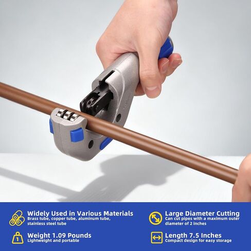 DOMINOX Pipe Cutter Tool Kit 3/16-2 Inch (5-50mm) Outer Diameter, Tubing Cutter with Deburring Tool for for Copper, Brass, Aluminum and Stainless Steel, Tube Cutter Set in Kuwait