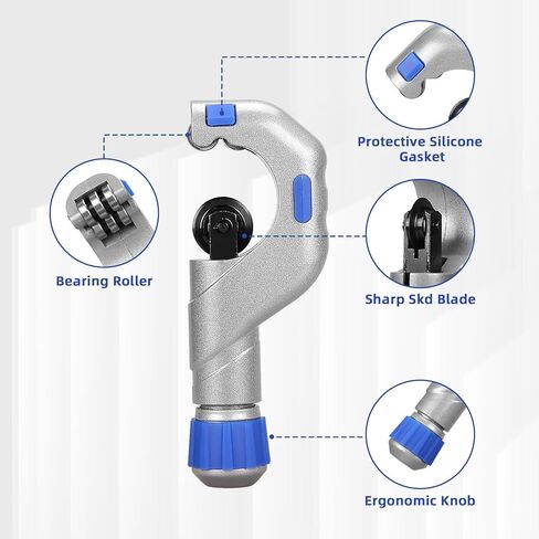 DOMINOX Pipe Cutter Tool Kit 3/16-2 Inch (5-50mm) Outer Diameter, Tubing Cutter with Deburring Tool for for Copper, Brass, Aluminum and Stainless Steel, Tube Cutter Set in Kuwait