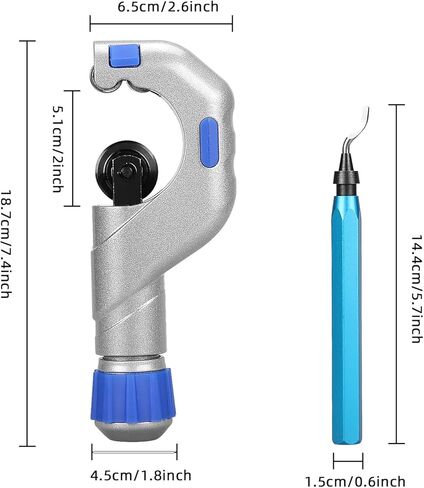 DOMINOX Pipe Cutter Tool Kit 3/16-2 Inch (5-50mm) Outer Diameter, Tubing Cutter with Deburring Tool for for Copper, Brass, Aluminum and Stainless Steel, Tube Cutter Set in Kuwait
