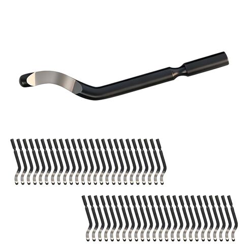 Deburring Blades Tool, 50 Pcs BS1010 Hand Deburring Cutters Rotary Burr Removal Blades Replacement Cutter Head for Scraping PVC Plastic in Saudi Arabia