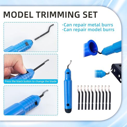 Deburring Blades Tool, 50 Pcs BS1010 Hand Deburring Cutters Rotary Burr Removal Blades Replacement Cutter Head for Scraping PVC Plastic in Saudi Arabia