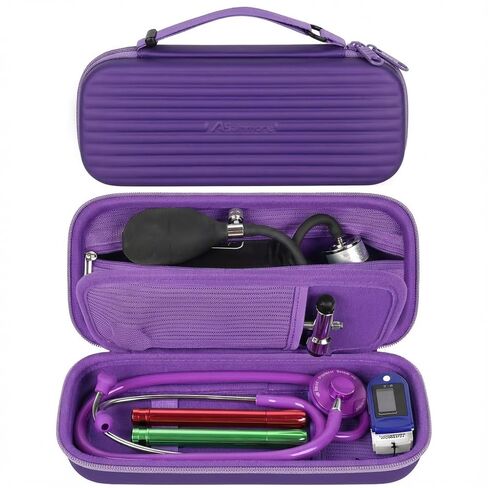 Stethoscope Case Compatible with 3M Littmann Classic III/for MDF Instruments/for Paramed/for FriCARE Monitoring Stethoscope, Extra Room for Doctor & Nurse Accessories-Black in Kuwait