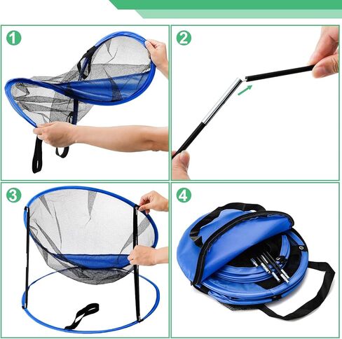 Jucoan Set of 3 Golf Chipping Net, 3 Sizes 12", 18", 24" Pop Up Golf Target Practice Net for Indoor Outdoor Backyard, Gift for Men, Father, Husband, Golfers in Saudi Arabia