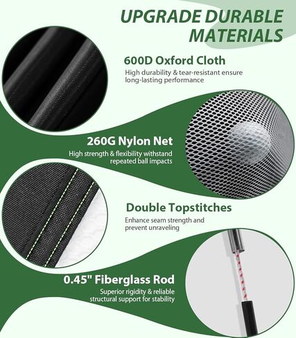 شبكة جولف، أداة مساعدة لضرب الجولف مقاس 10 × 7 أقدام مع بساط ثلاثي العشب قابل للطي، مصممة للاستخدام الخارجي والداخلي، شبكات تدريب للقيادة في الفناء الخلفي للكرات الحقيقية، هدايا مثالية للرجال والأب ولاعبي الغولف in Kuwait