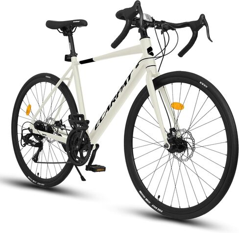 700c x 28c Road Bike with Drop Bar, 16 Speed Road Bicycle, Lightweight Aluminum Frame, Racing Bike with Dual Disc Brake for Men Women Adults, Ideal for High-Intensity Riding in Saudi Arabia