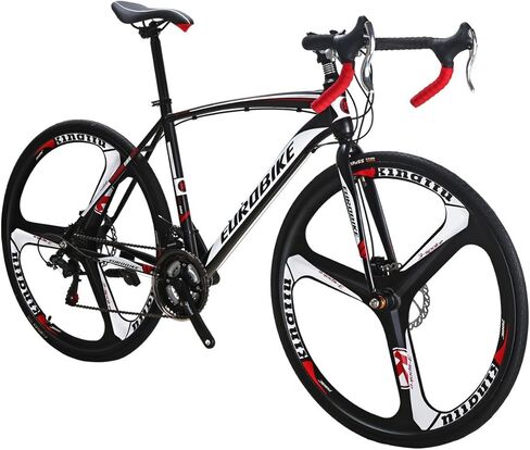 EUROBIKE Road Bike TSM XC550 Bike 21 Speed Dual Disc Brake 54CM 3-Spoke Wheels Bicycle…… in Saudi Arabia
