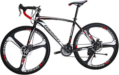 EUROBIKE Road Bike TSM XC550 Bike 21 Speed Dual Disc Brake 54CM 3-Spoke Wheels Bicycle…… in Saudi Arabia