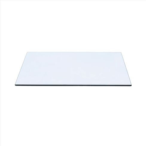 Spancraft 18" X 30" Rectangle Clear Glass Table Top 1/2" Thick with Flat Polished Edge and Touch Corners in Kuwait