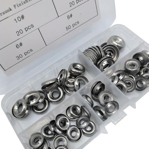 120PCS 304 Stainless Steel Bowl Type Conical Washer Countersunk Washers Concave Convex Washer FishEye Gasket Decorative in Saudi Arabia