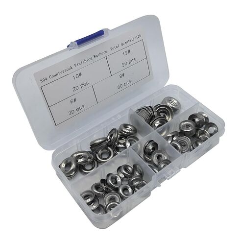 120PCS 304 Stainless Steel Bowl Type Conical Washer Countersunk Washers Concave Convex Washer FishEye Gasket Decorative in Saudi Arabia