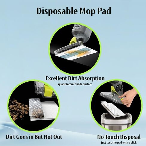 عبوات إعادة تعبئة وسادات الأرضية الصلبة للاستعمال مرة واحدة، متوافقة مع Shark VACMOP Pro VM252 VM251 VM250 VM200 VC205 QM250 VM190 VM200P12 VMP30 للاستخدام على جميع الأرضيات المغلقة (10 عبوات) in Saudi Arabia