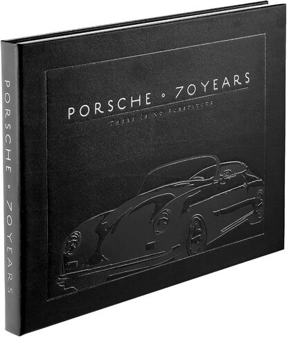 Graphic Image Porsche 70 Years - There Is No Substitute, The Full History of the Car Industry Giant, Illustrated and Detailed, Handbound in Tan Leather, Hardcover - Made in The USA in Kuwait